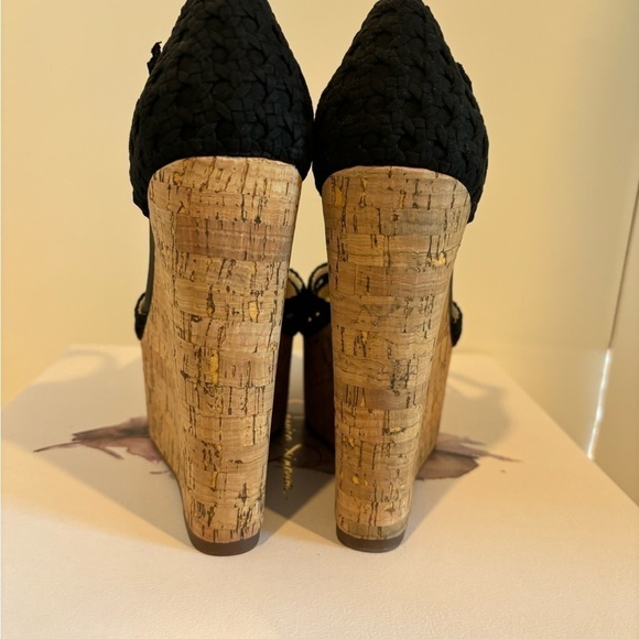 JESSICA SIMPSON Marshela Ankle-Strap Platform Wedge Sandals Woven Cutout shoes - Picture 12 of 16